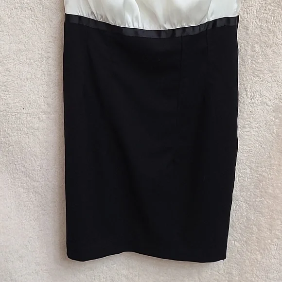 H&M, size 6, cream and black pencil skirt dress - Picture 3 of 6